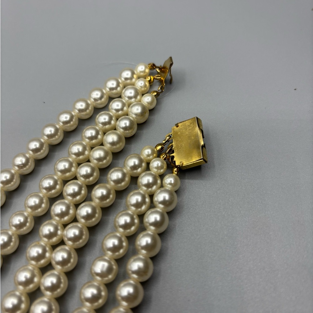 Elegant Faux Pearl Glass Bead Necklace JP211 - Picture 9 of 9